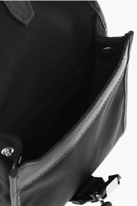 Neil Barrett Technical Fabric Crossbody Bag with Leather Details unisex