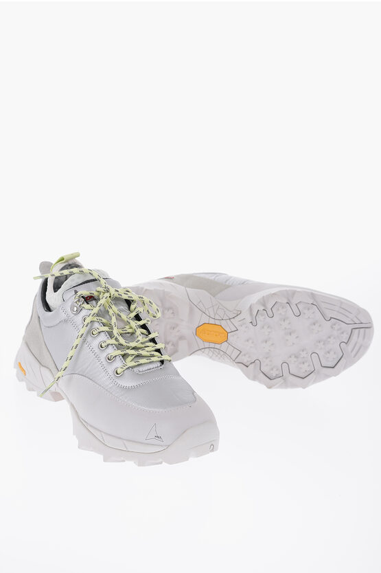 Shop Roa Technical Fabric Neal Hiking Sneakers With Leather Trims And