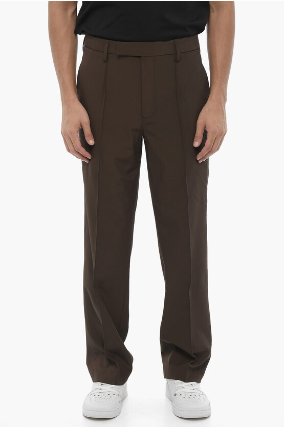 Neil Barrett Technical-fabric Slim Fit Pants In Brown