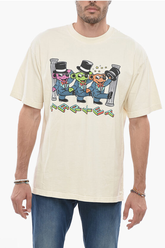 Shop Market Teddy Bear Maxi Printed Crew-neck T-shirt