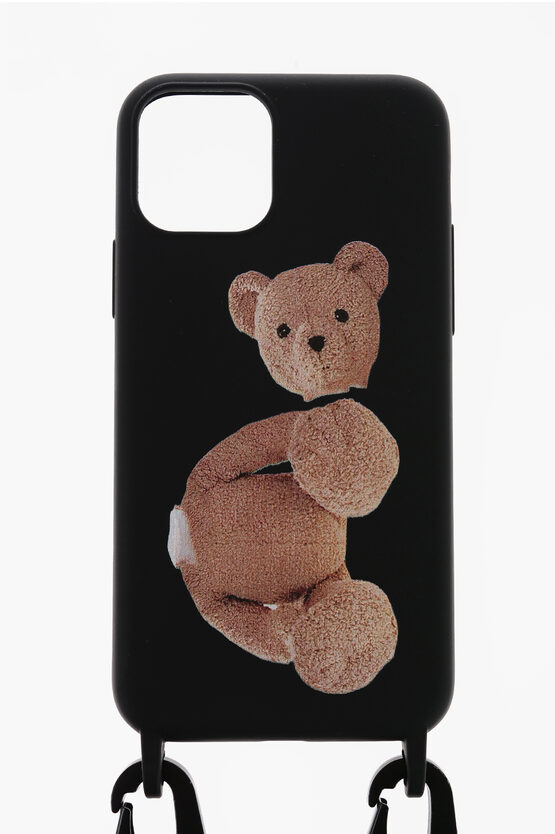Palm Angels Teddy Printed 11pro Neck Iphone Case In Black