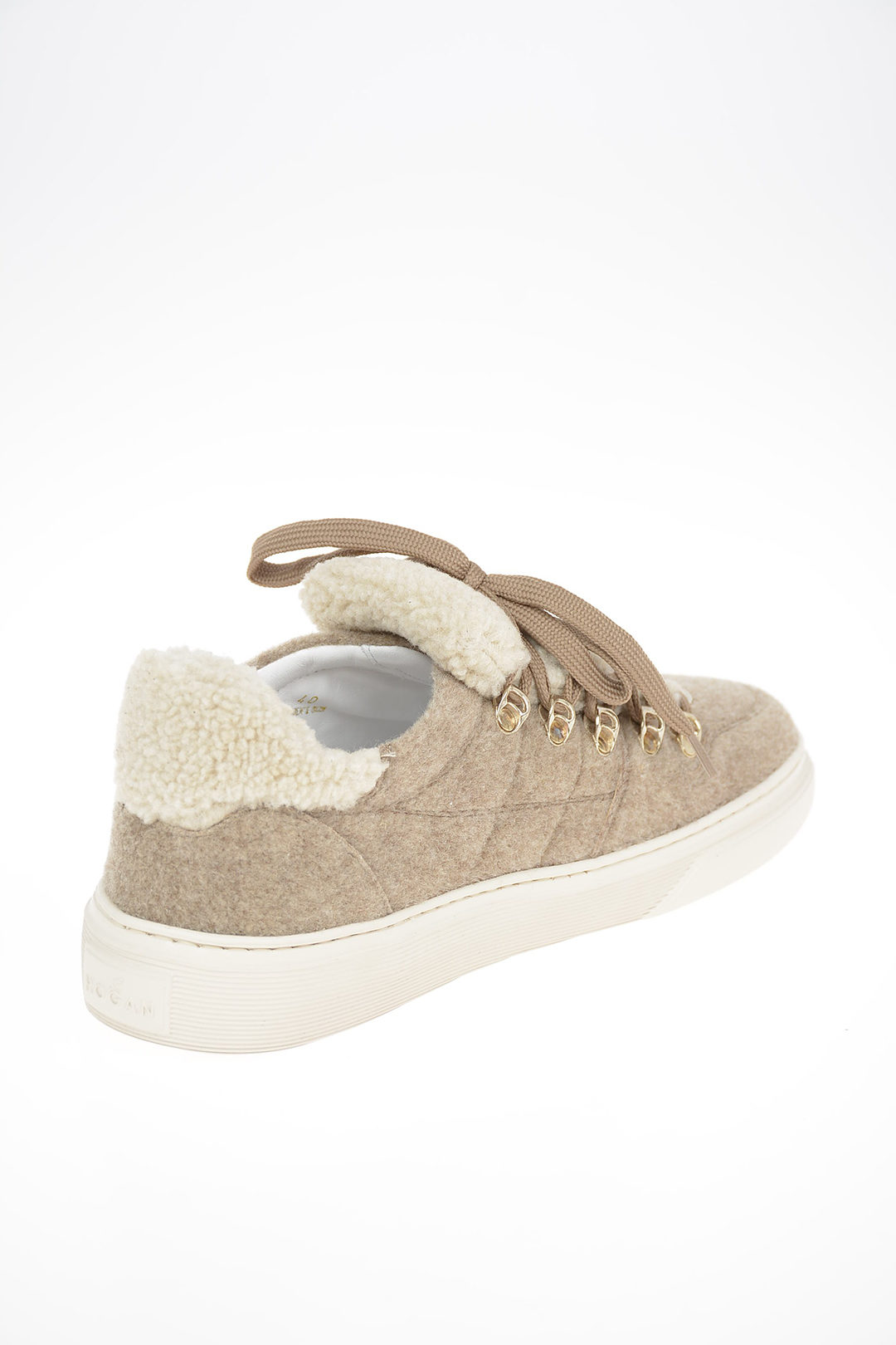 Hogan shearling outlet sneakers