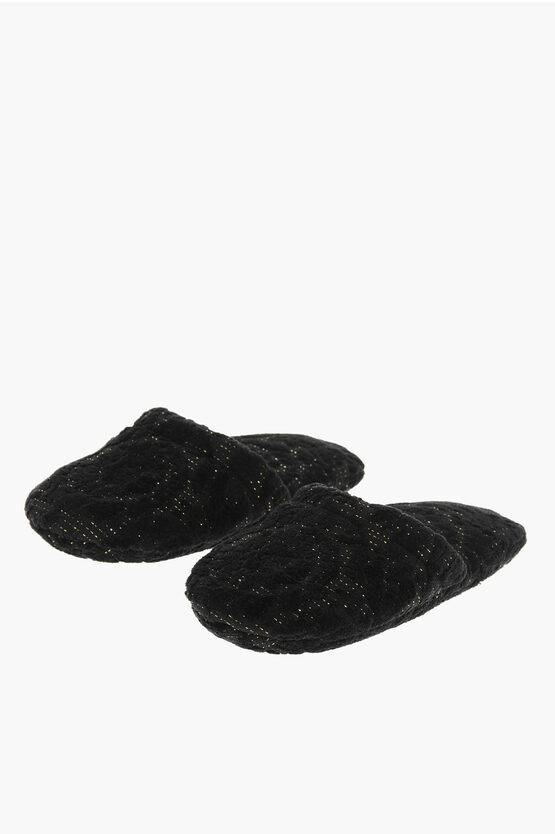 Versace Terry And Lurex Bath Slippers