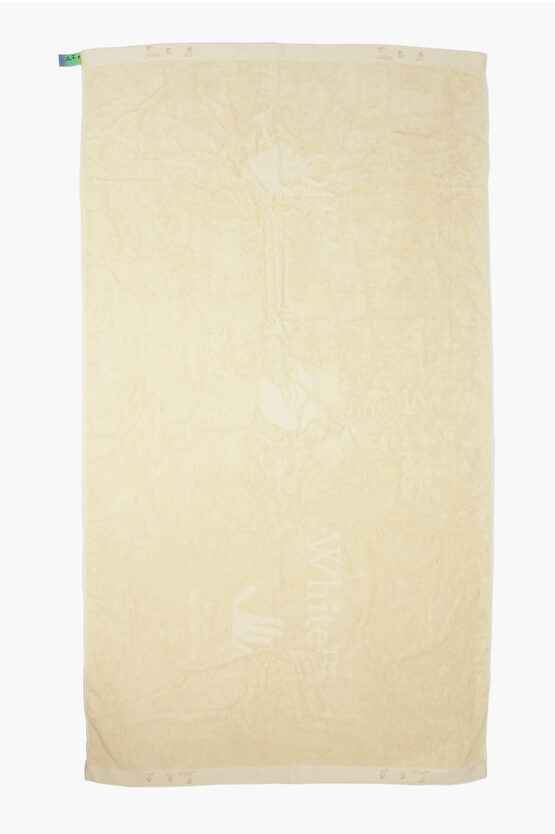 Shop Off-white Terry Cotton Beach Towel