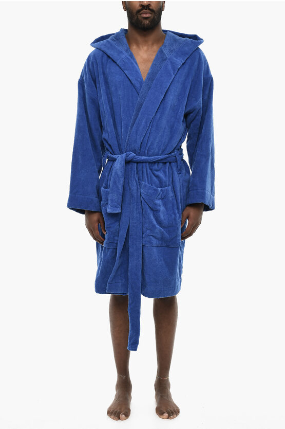 Dsquared2 Terry Cottton Bathrobe With Belt