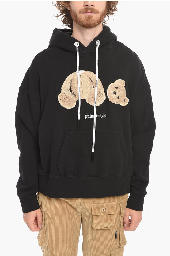 Palm Angels Terry Patch BEAR Hoodie men - Glamood Outlet