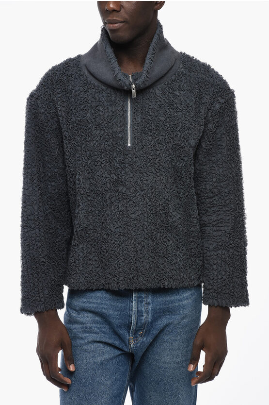 Shop Craig Green Textured Fabric Sweater With Zip Frontal