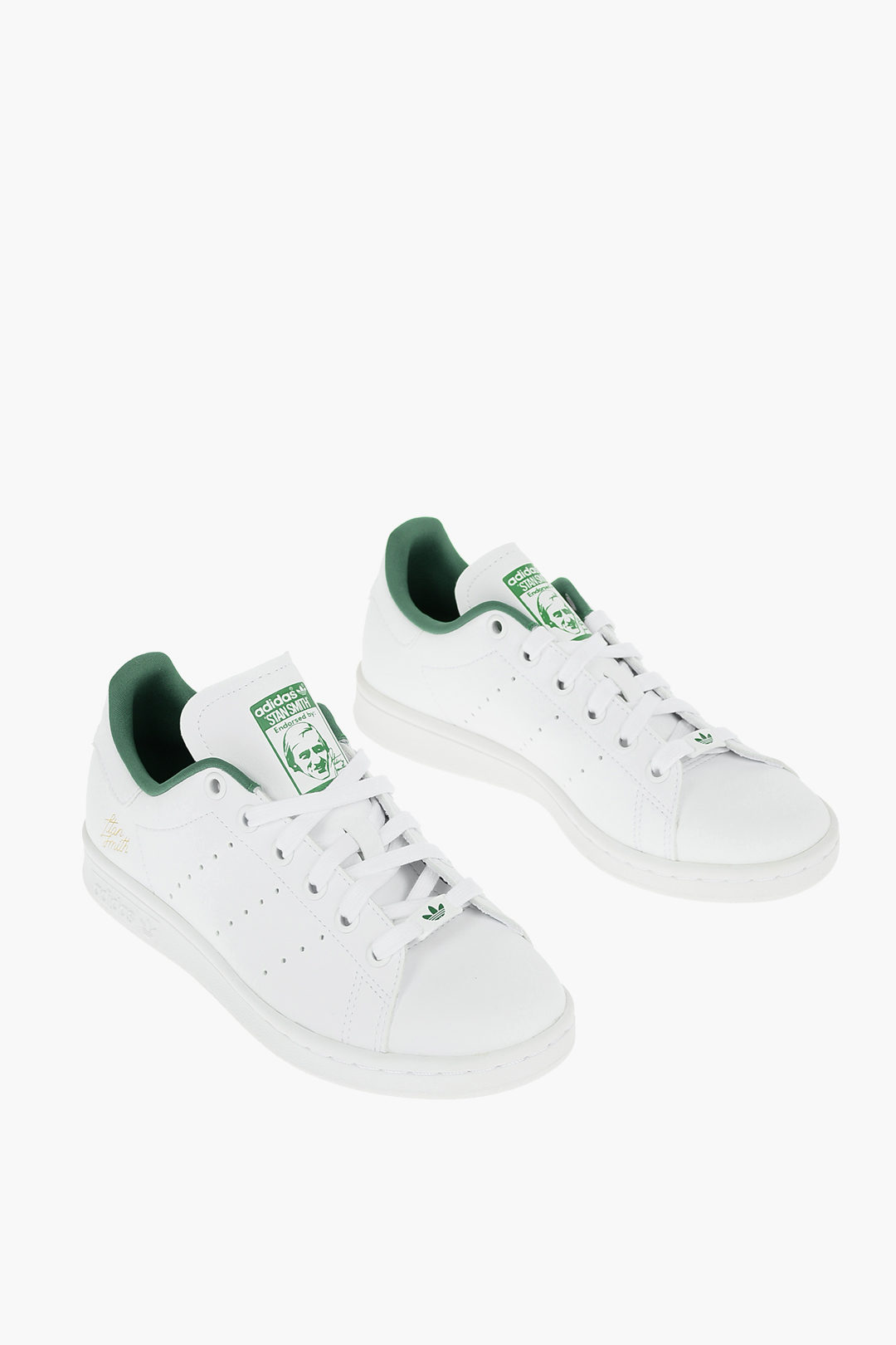 Adidas Textured Faux Leather STAN SMITH Sneakers With Perforated Details  unisex men women - Glamood Outlet
