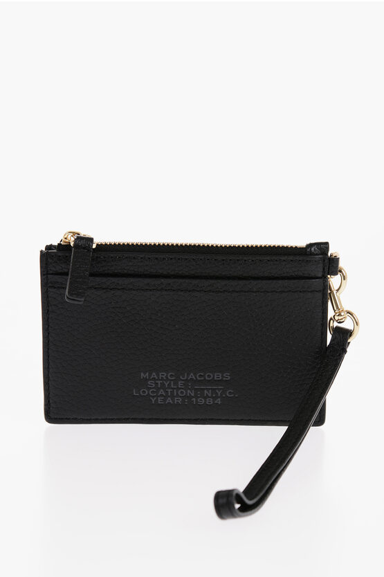 Shop Marc Jacobs Textured Leather Card Holder With Zip