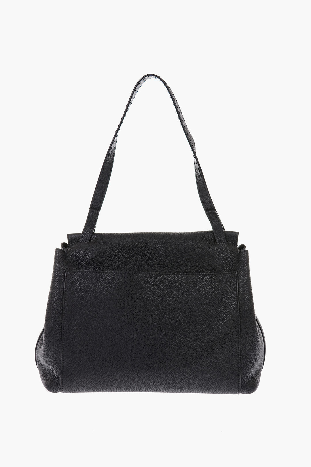 textured leather shoulder bag