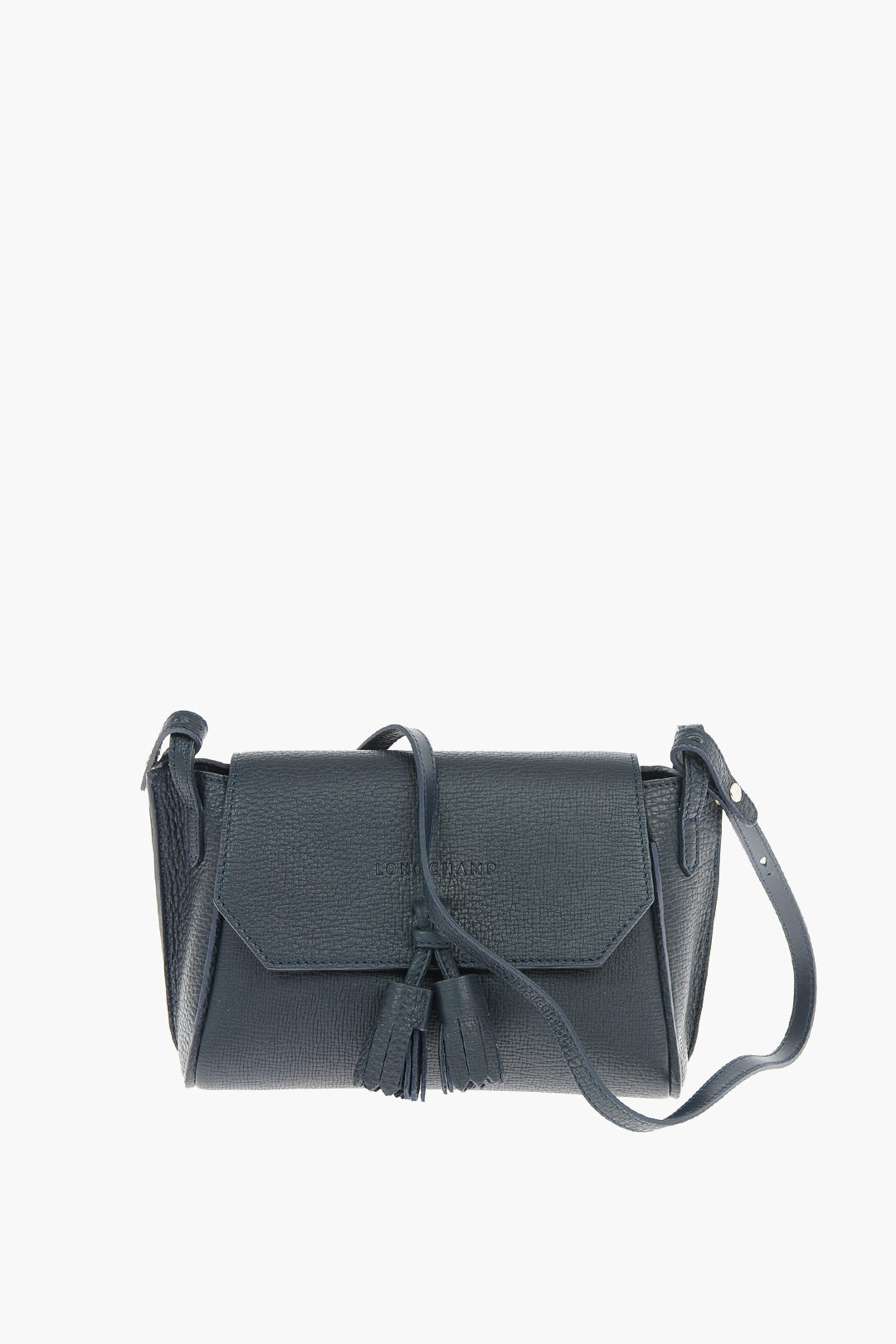 Longchamp Textured Leather Handle Bag - Black Handle Bags