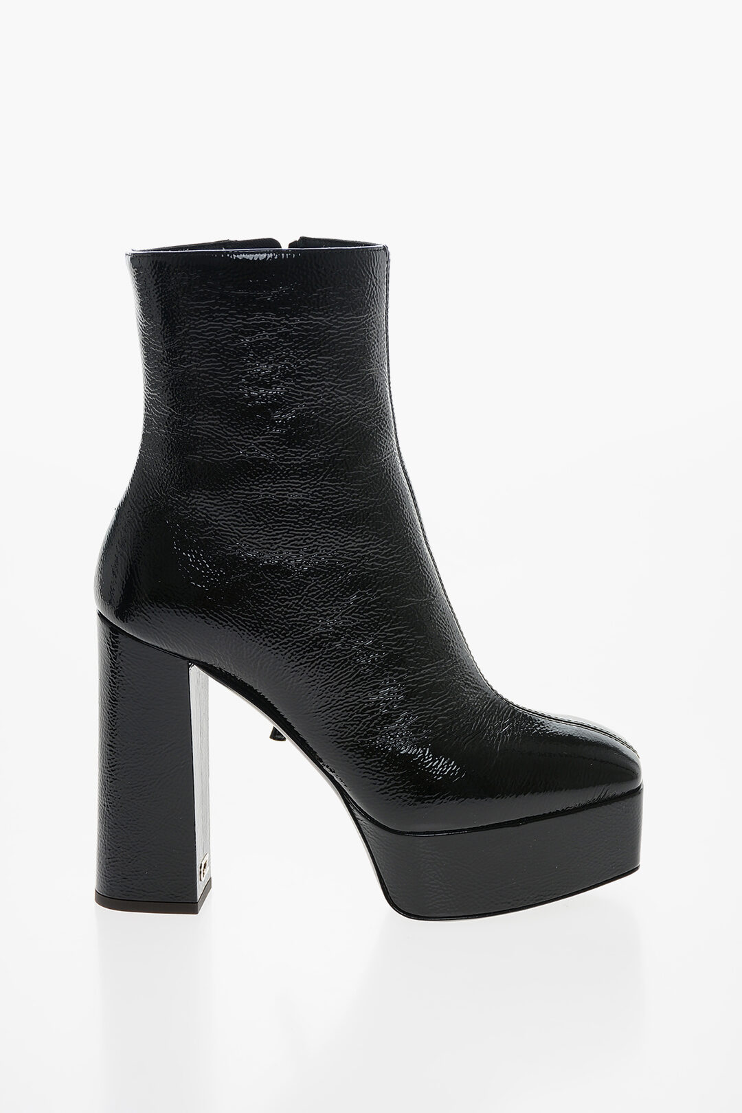 Patent leather 2024 platform booties