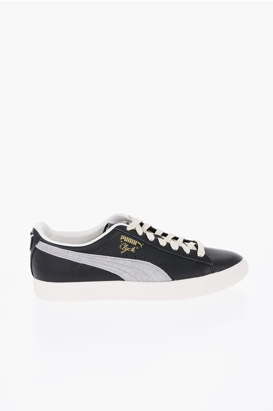 Puma clyde leather sneakers best sale