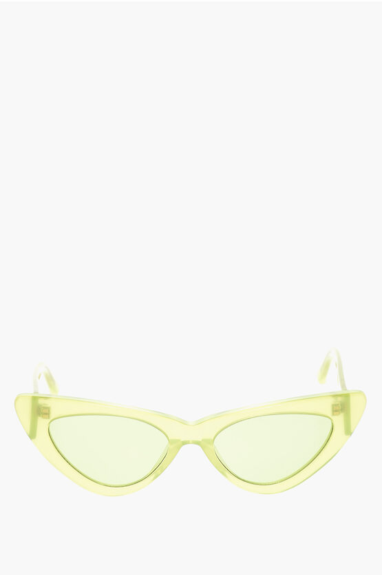 Linda Farrow The Attico Solid Color Dora Cat Eye Sunglasses In Green