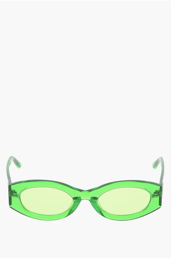 Linda Farrow The Attico Solid Color Oval-frame Berta Sunglasses