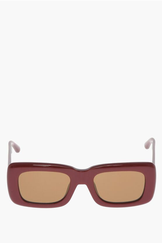 LINDA FARROW THE ATTICO SOLID COLOR OVERSIZED MARFA SUNGLASSES 