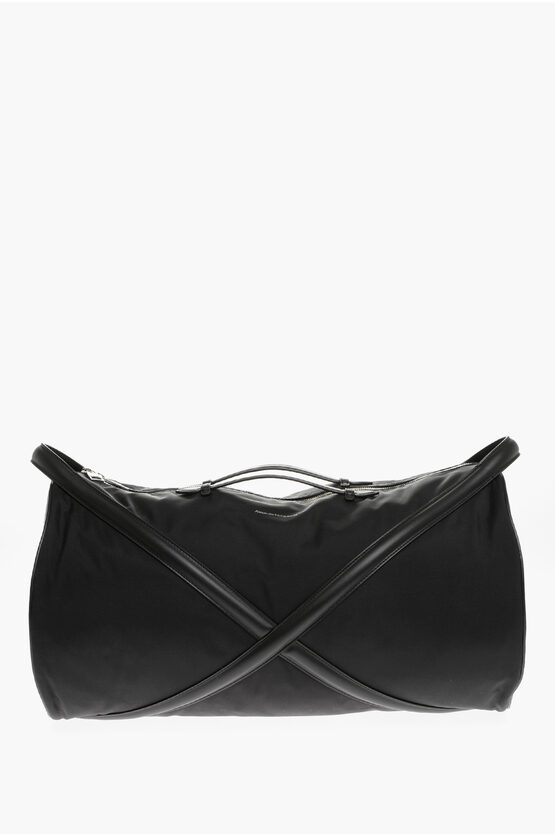 Alexander Mcqueen The Harness Travel Bag With Leather Detailing In Black