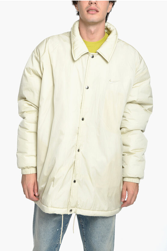 Nike Therma-fit Nylon Padded Jacket In White