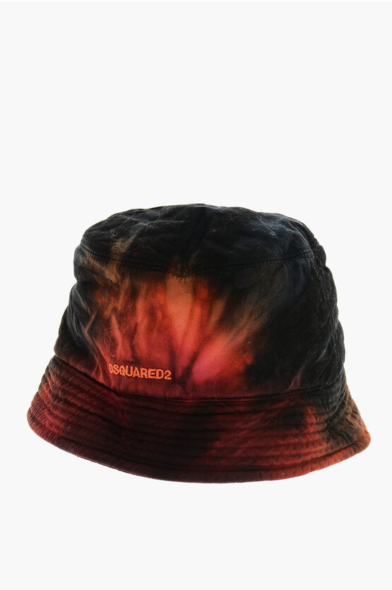 Dsquared2 Tie Dye Cotton Bucket Hat In Multi