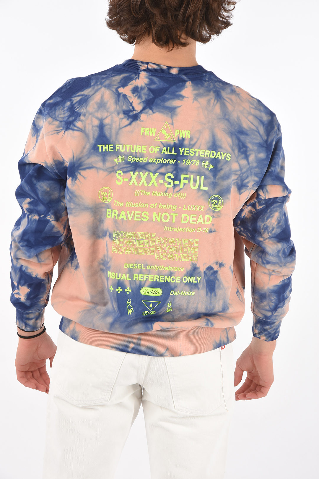 tie dye cotton S-BIAY-X10 crew-neck sweatshirt