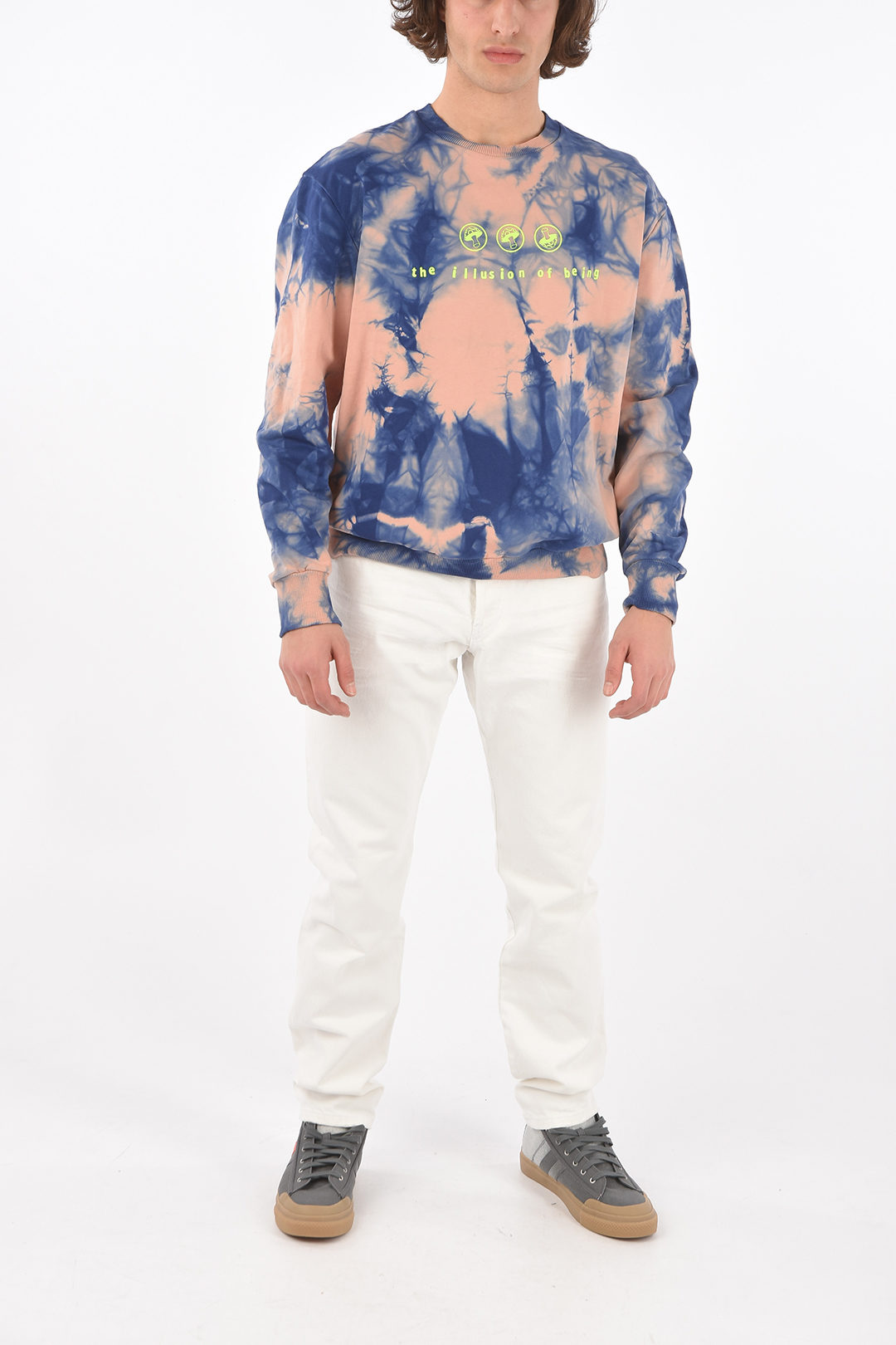 Diesel tie dye cotton S-BIAY-X10 crew-neck sweatshirt men