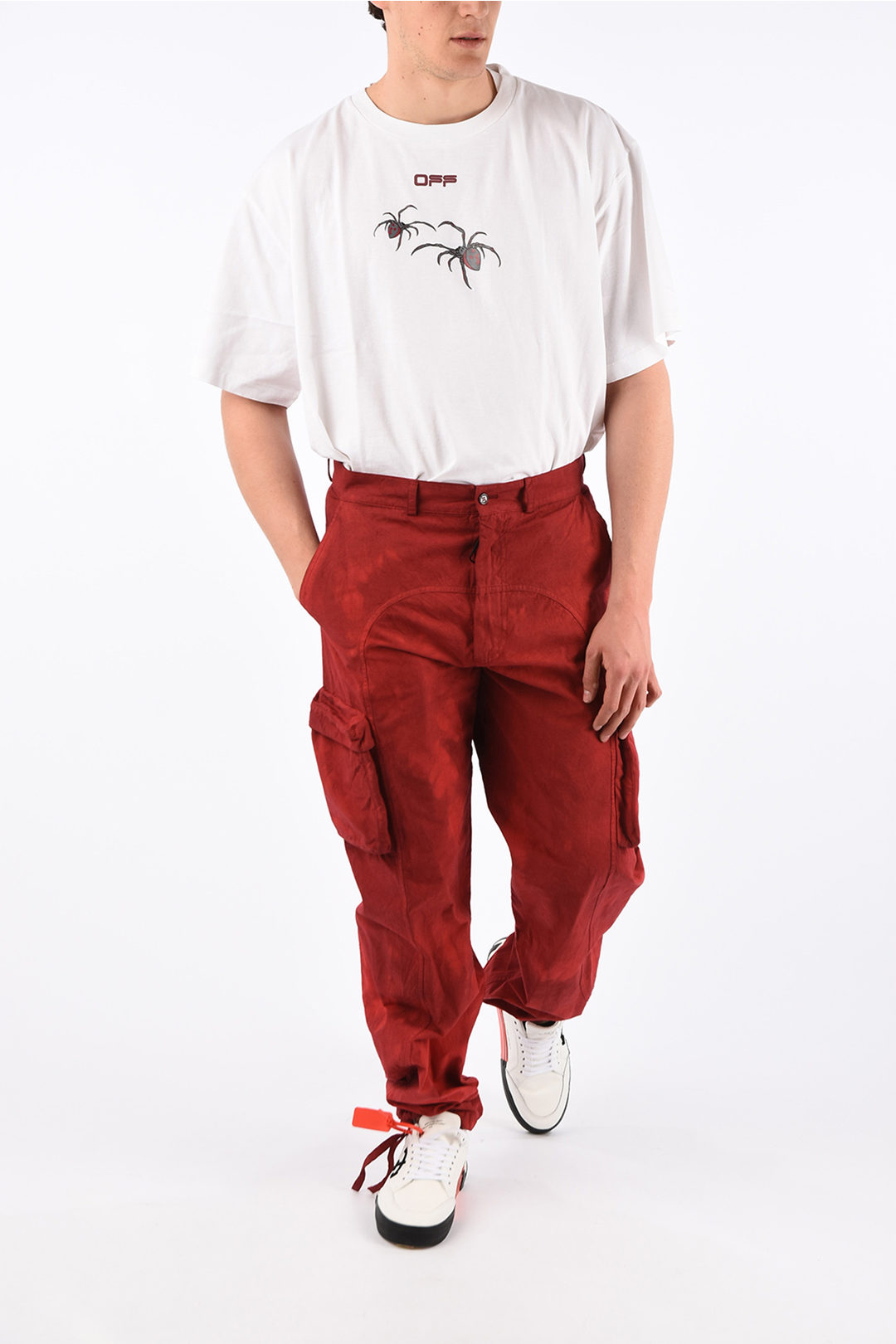 S*a様 OFF WHITE 20SS Tie-dye Cargo Pants Off-White Tie-Dye Cargo Trousers In Black - 76% Off | Editorialist