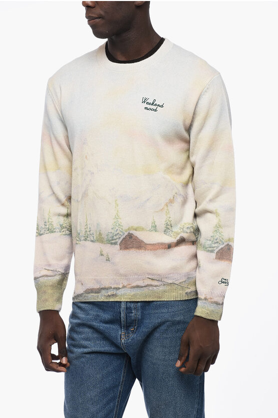 Shop Mc2 Saint Barth Tie Dye Effect Crew-neck Sweater