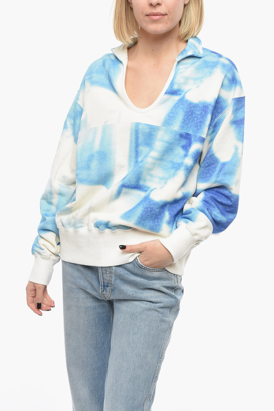 Tie Dye Effect CYANOTYPES SKIPPER Sweatshirt