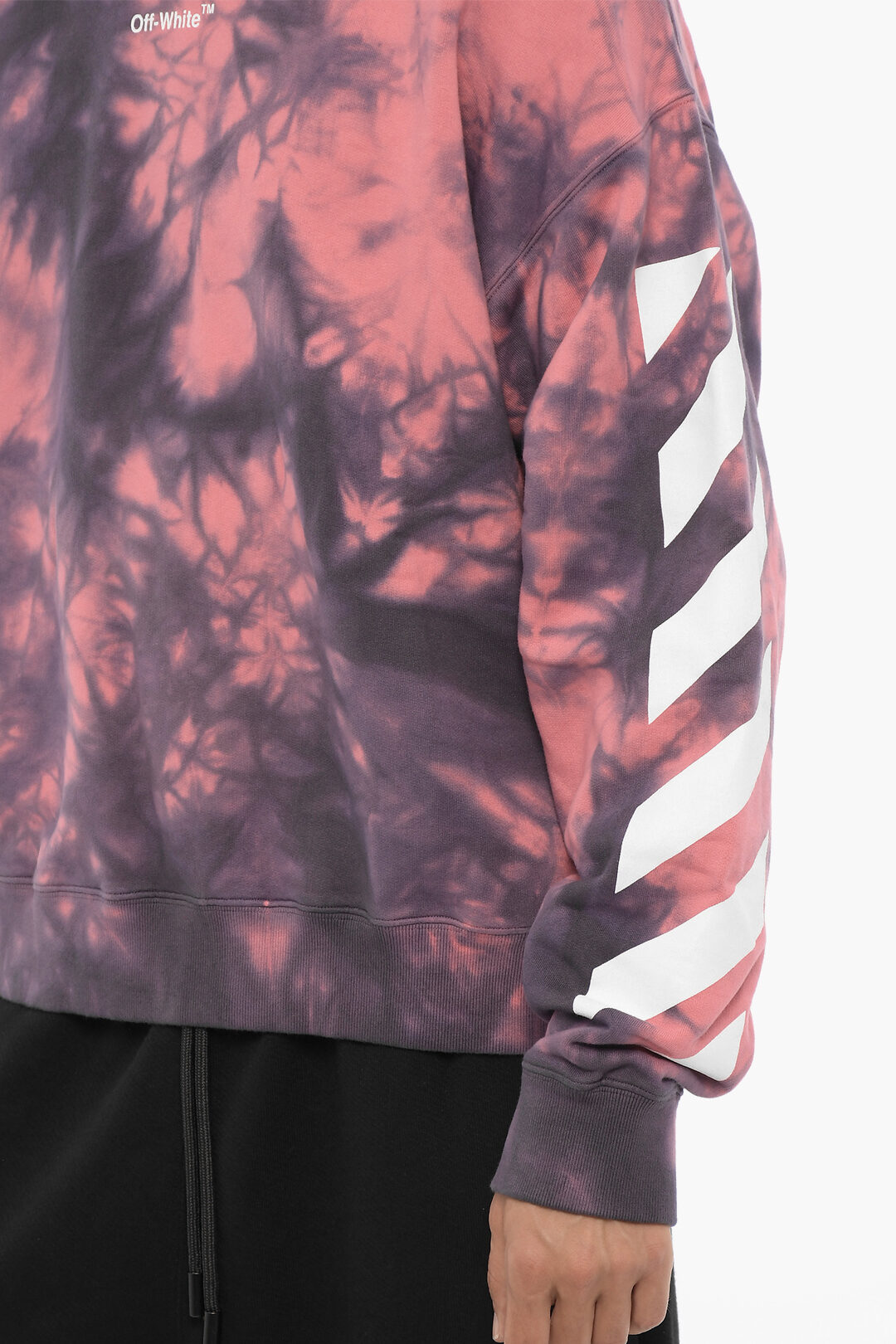 Off-White Tie-Dye Effect DIAG ARROW Crew-neck Sweatshirt men