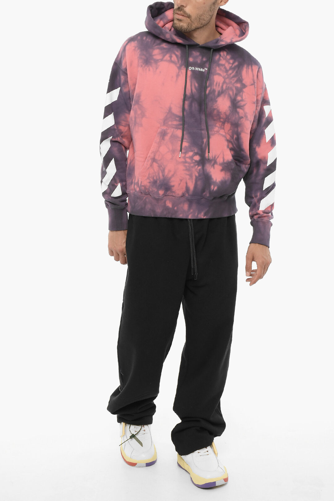 Off-White Tie-Dye Effect DIAG ARROW Hoodie men Glamood Outlet