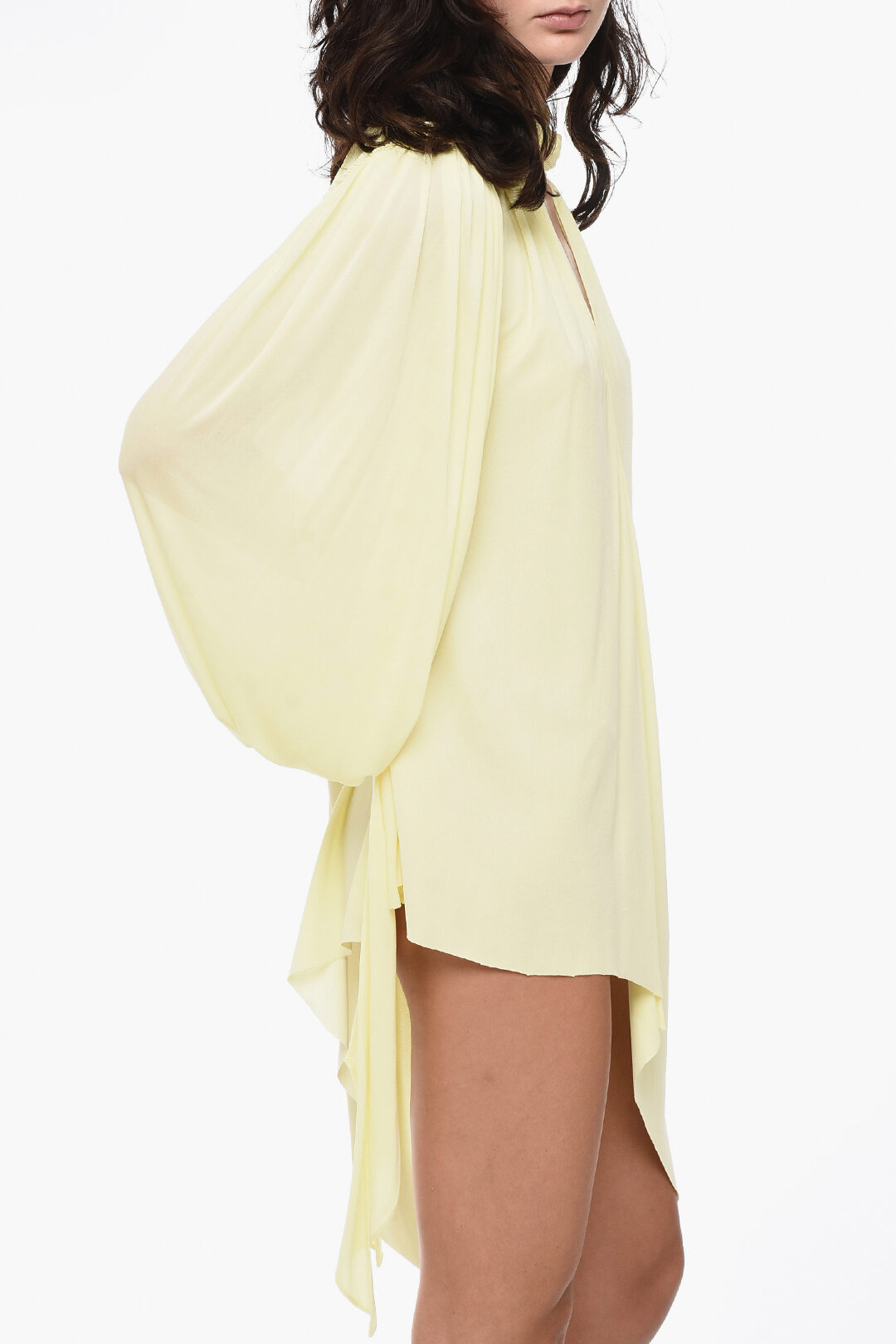 Loewe Tie Neck Dress with Asymmetric Design women - Glamood