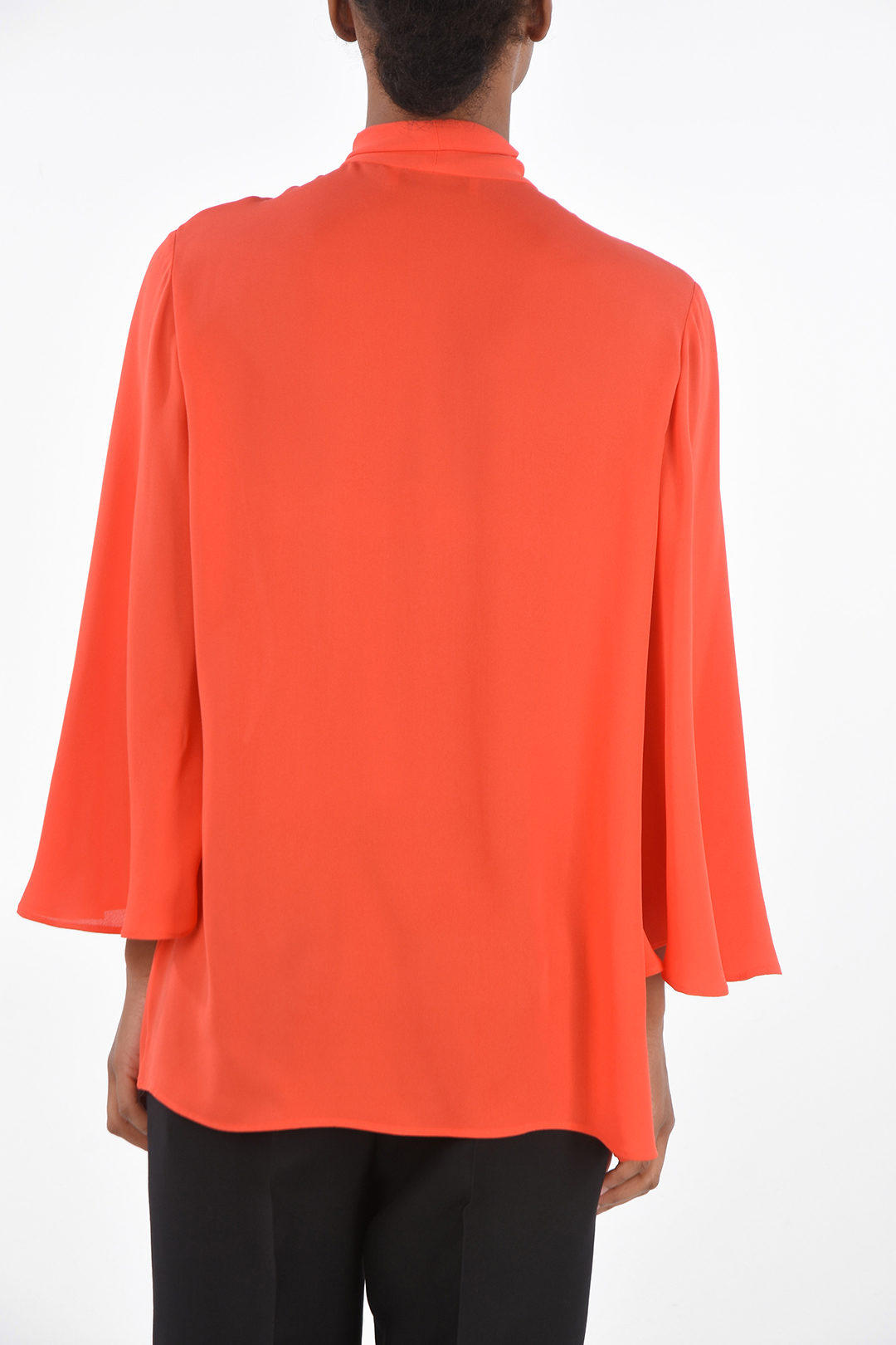 Valentino Tie Neck Silk Blouse with Butterfly Sleeves women - Glamood ...
