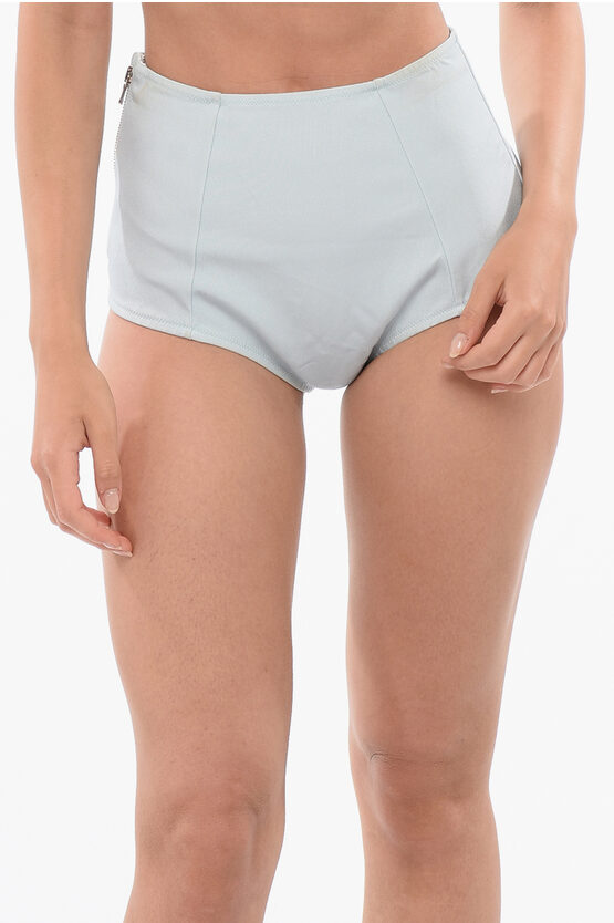 Dsquared2 Short-sleeved Crop Top With Logoed Waistband In Gray