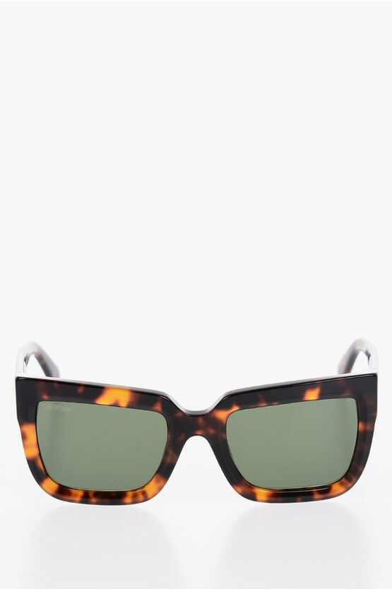 Shop Off-white Tortle Shell Motf Firenze Sunglasses