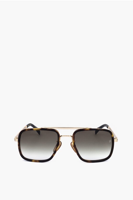 David Beckham Tortoiseshell Aviator Sunglasses With Gradient Lenses