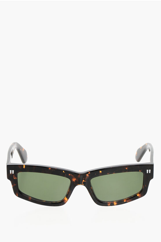 Off-white Tortoiseshell Miramar Sunglasses With Colored Lenses In Green