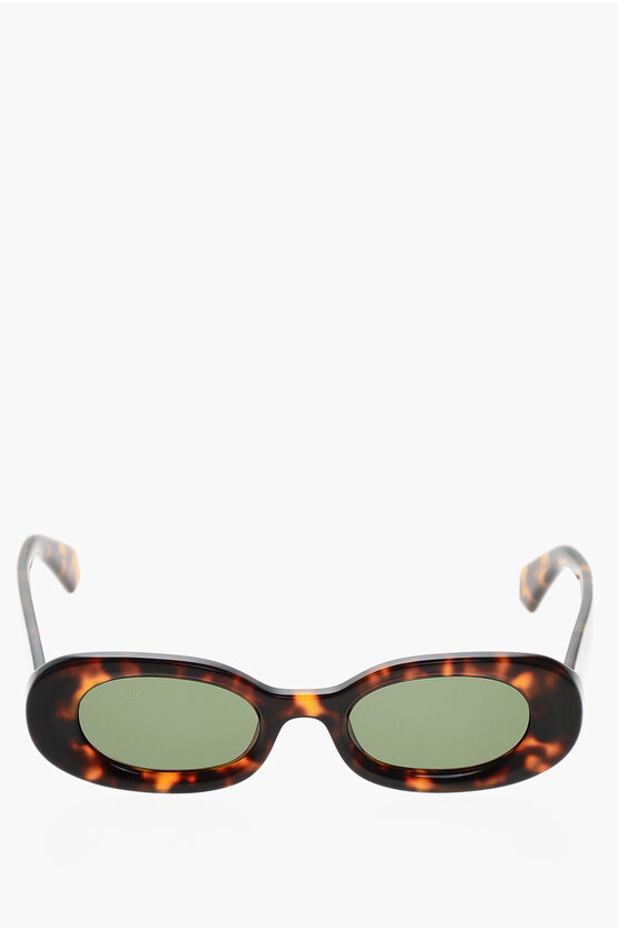 Off-white Tortoiseshell Motif Amalfi Oval Sunglasses In Multi