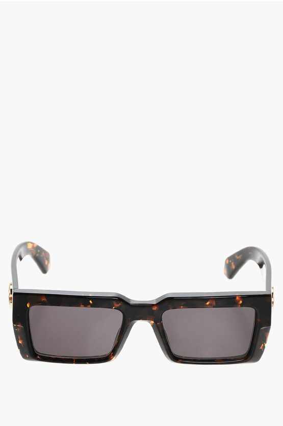 Off-white Tortoiseshell Rectangular Moberly Sunglasses With Monogram In Brown
