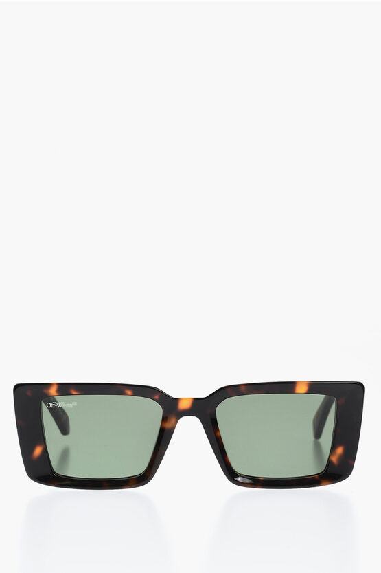 Off-white Tortoiseshell Savannah Sunglasses With Colored Lenses In Black