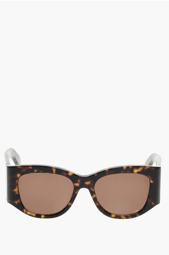 Dior Tortoiseshell Sunglasses With Maxi Rods In Brown