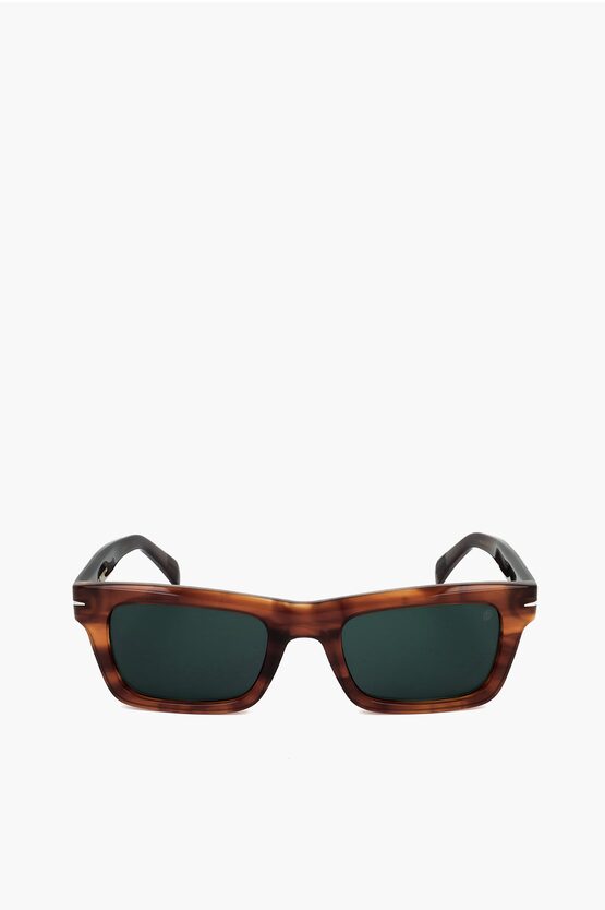 David Beckham Tortoiseshell Sunglasses With Rectangular Design