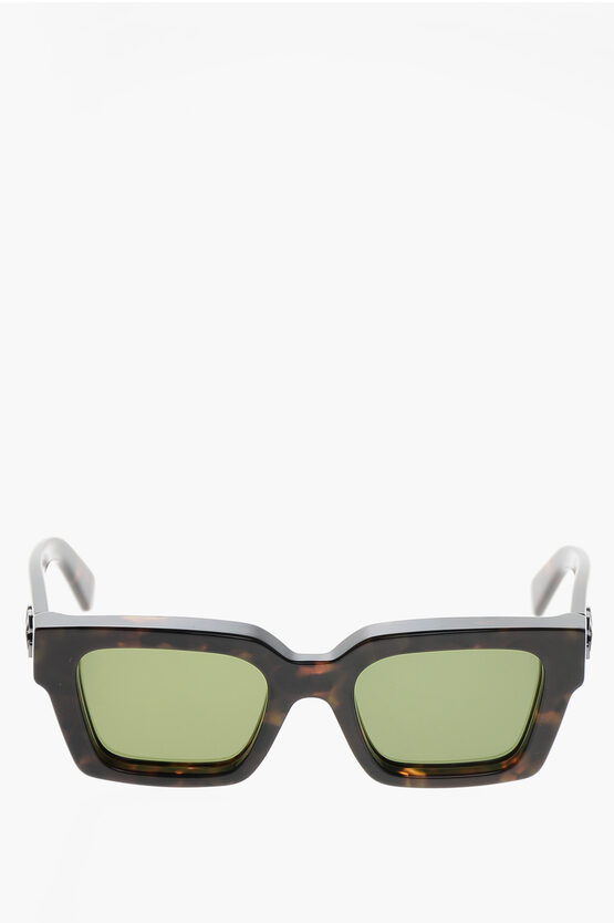 Off-white Tortoiseshell Virgil Rectangular Sunglasses