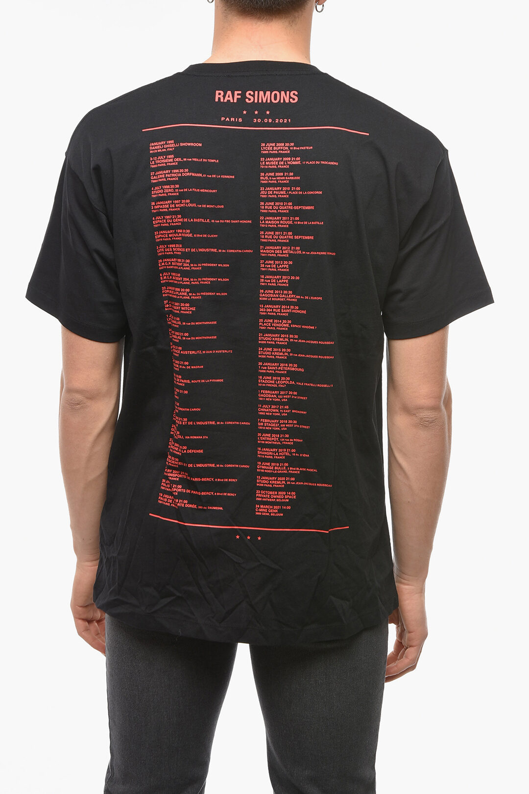 TOUR DATE T-shirt with Lettering Allover