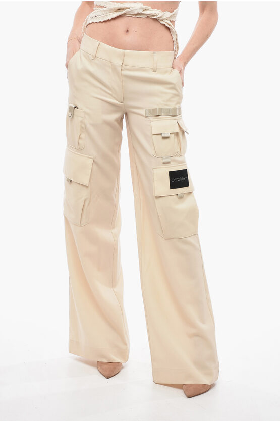 Shop Off-white Toybox Cargo Pants With Logo Patch