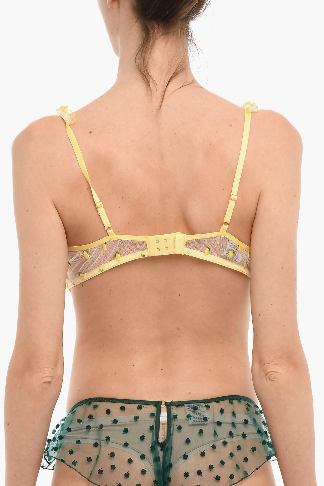 Le Petit Trou Trasparent Fabric Balconette underwire Bra with Ruffle  Details women - Glamood Outlet