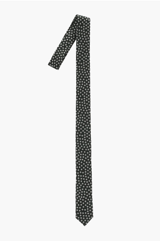Corneliani Trend Geometric Patterned Silk Tie