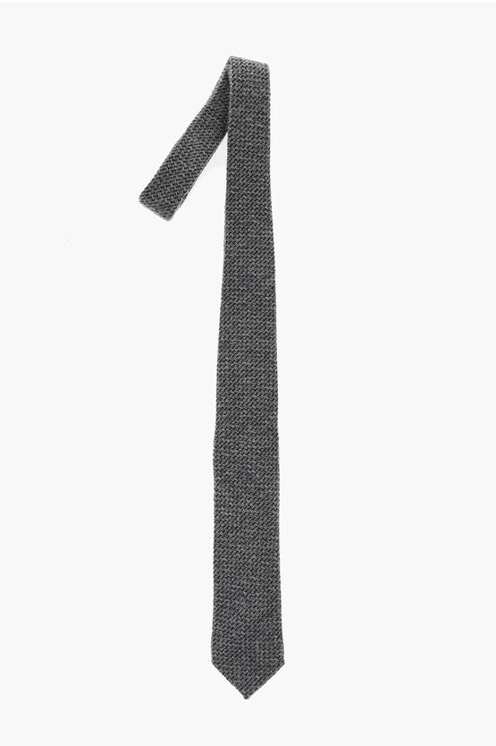Corneliani Trend Geometric Patterned Wool Blend Tie