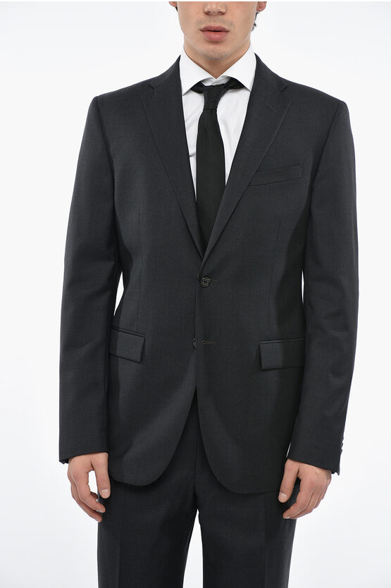 CORNELIANI TREND LINED SINGLE BREASTED BLAZER WITH FLAP POCKETS 