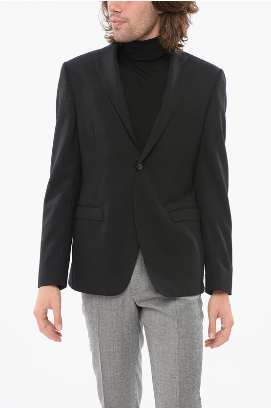 Corneliani Trend Stripe Motif Blazer With Flap Pockets