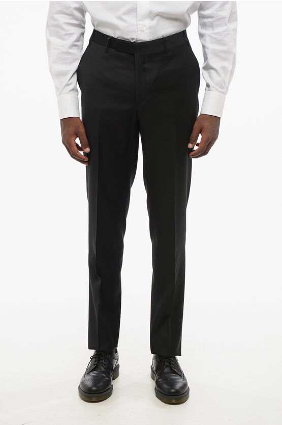 Corneliani Trend Virgin Wool Pants With Belt Loops